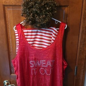 Red 'Sweat It Out' Tank Top